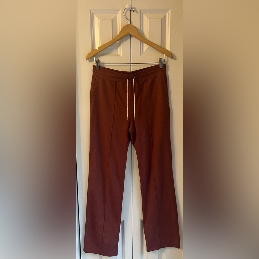 Vuori Women's Rust Track Pants with White Drawstring